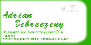 adrian debreczeny business card